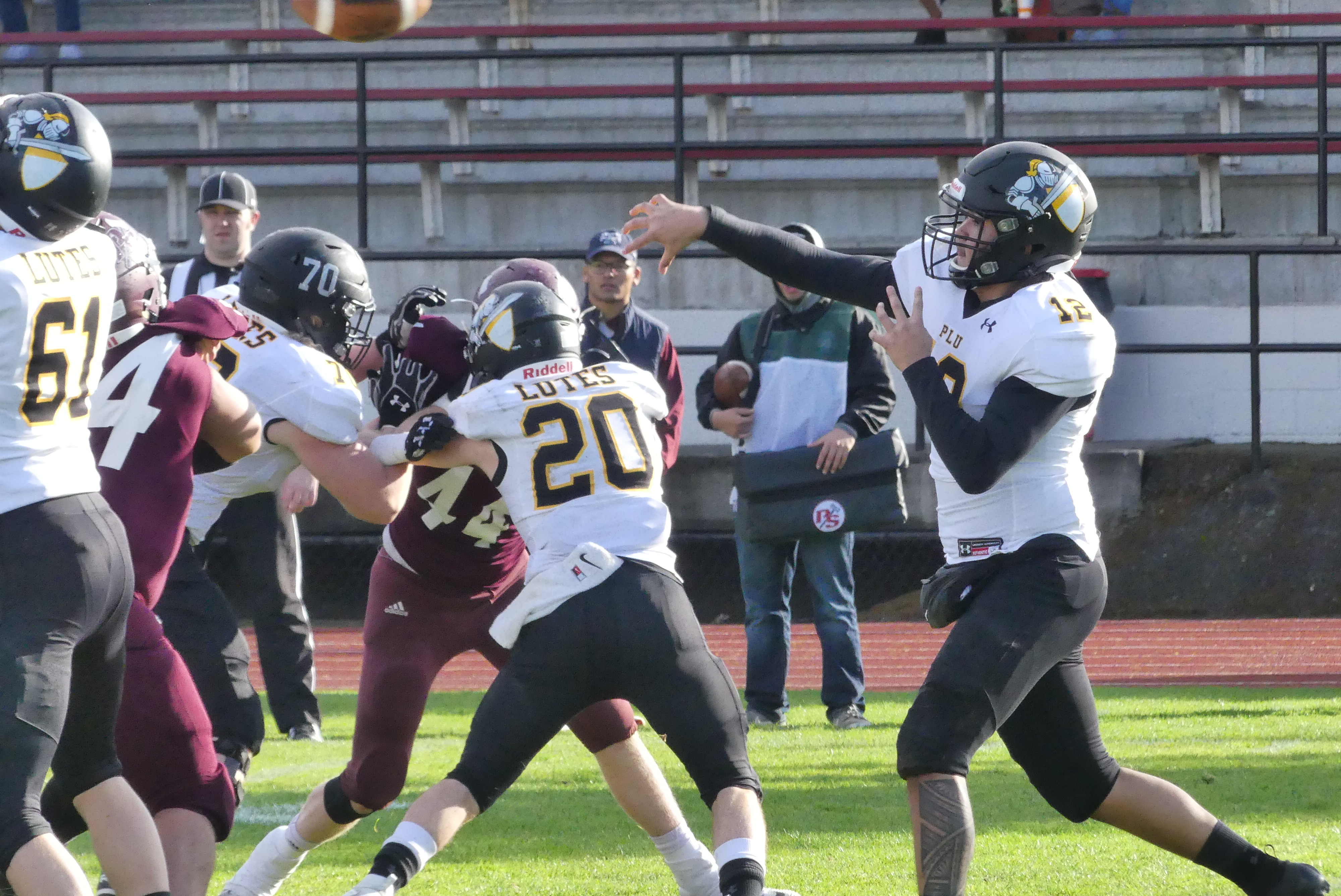 Braden Amorozo throwing a pass in college